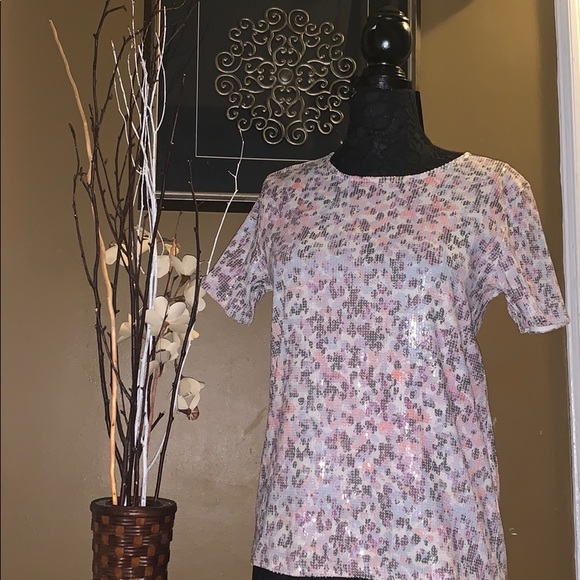 ☀️NWT DKNY SEQUIN TOP - Picture 1 of 10